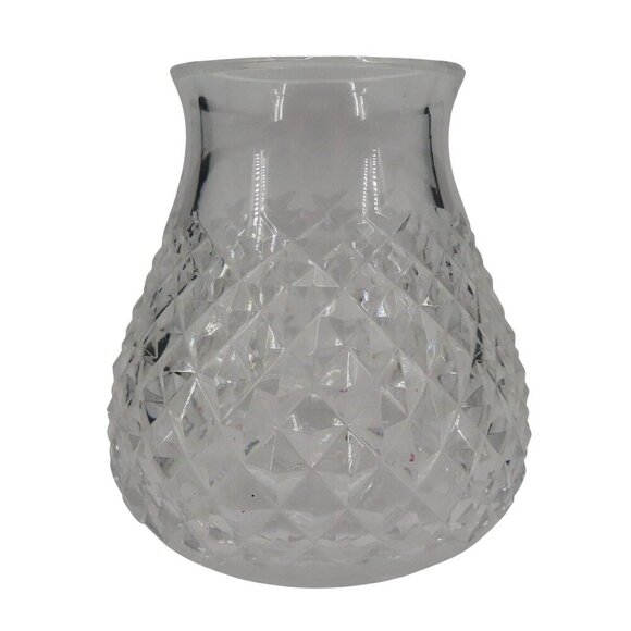 Waterford Crystal 4.5in Diamond Pattern Candelabra Shade Hurricane Candle Cover - Picture 1 of 7
